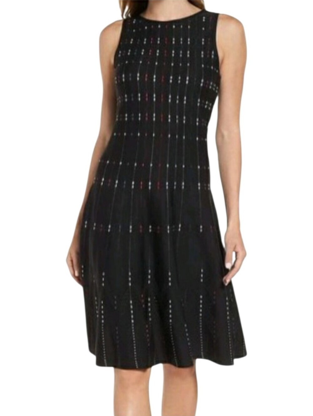 NIC & ZOE Black Iceland Twirl Dress, PS, Sophisticated Contemporary Chic